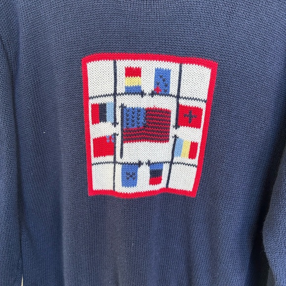 Vintage USA Europe Flag Crewneck Sweater in Navy - Picture 5 of 6
